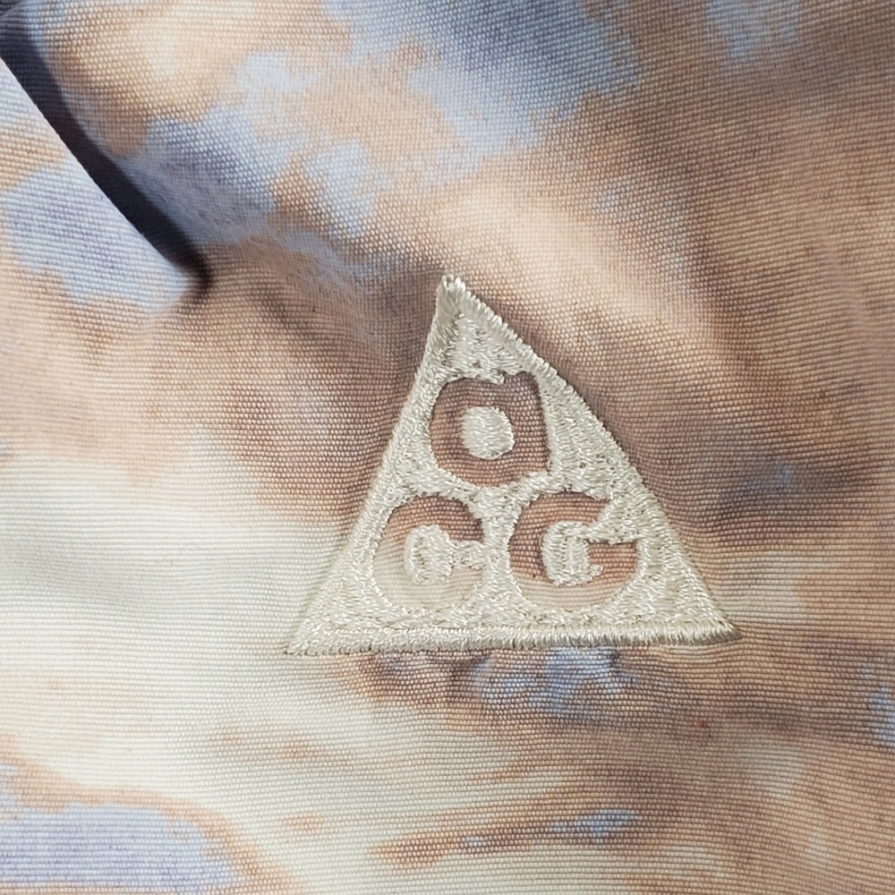 Nike ACG Shorts Men XL Marble Tie Dye Nylon Trail Gorpcore Purple Tan DH7149-540 - Picture 3 of 9